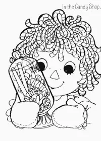 Fisă de colorat cu Raggedy ann and andy de colorat p18