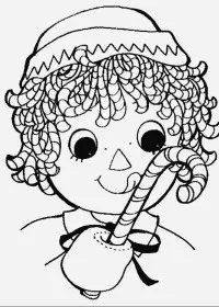 Fisă de colorat cu Raggedy ann and andy de colorat p19