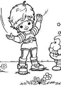 Fisă de colorat cu Rainbow brite de colorat p02