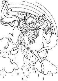 Fisă de colorat cu Rainbow brite de colorat p06