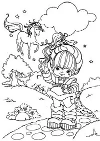 Fisă de colorat cu Rainbow brite de colorat p10