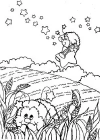 Fisă de colorat cu Rainbow brite de colorat p48