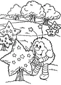 Fisă de colorat cu Rainbow brite de colorat p60
