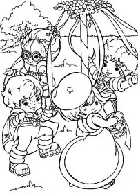 Fisă de colorat cu Rainbow brite de colorat p64