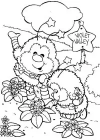 Fisă de colorat cu Rainbow brite de colorat p98