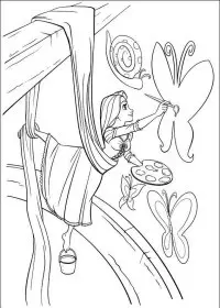 Fisă de colorat cu Rapunzel de colorat p03