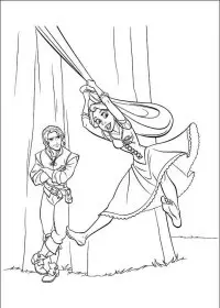 Fisă de colorat cu Rapunzel de colorat p05