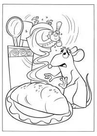 Fisă de colorat cu Ratatouille de colorat p02