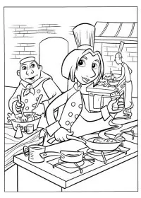 Fisă de colorat cu Ratatouille de colorat p03