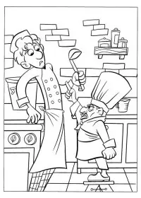 Fisă de colorat cu Ratatouille de colorat p07