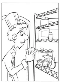 Fisă de colorat cu Ratatouille de colorat p10