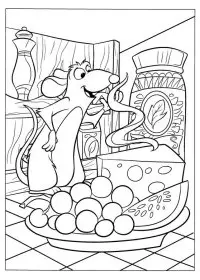 Fisă de colorat cu Ratatouille de colorat p12