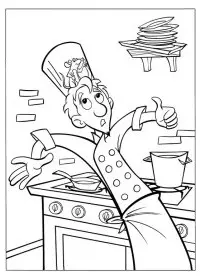 Fisă de colorat cu Ratatouille de colorat p13