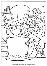 Fisă de colorat cu Ratatouille de colorat p14