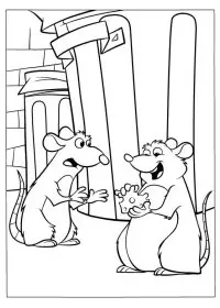 Fisă de colorat cu Ratatouille de colorat p16