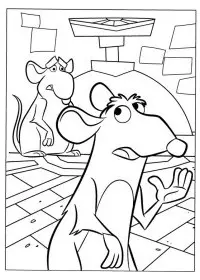Fisă de colorat cu Ratatouille de colorat p17