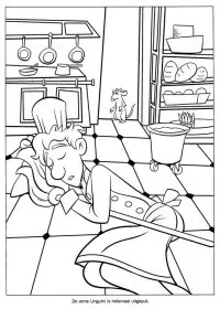 Fisă de colorat cu Ratatouille de colorat p18