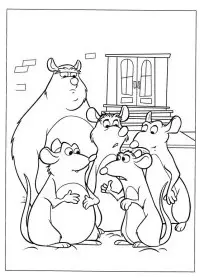 Fisă de colorat cu Ratatouille de colorat p21