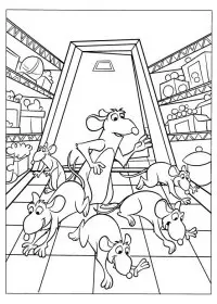 Fisă de colorat cu Ratatouille de colorat p24