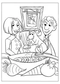 Fisă de colorat cu Ratatouille de colorat p26