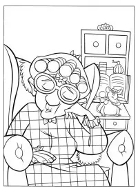 Fisă de colorat cu Ratatouille de colorat p27