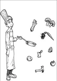 Fisă de colorat cu Ratatouille de colorat p35