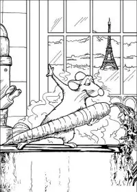 Fisă de colorat cu Ratatouille de colorat p45