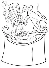 Fisă de colorat cu Ratatouille de colorat p46