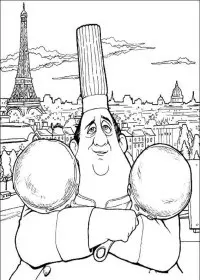 Fisă de colorat cu Ratatouille de colorat p50