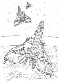 Fisă de colorat cu Razboiul stelelor de colorat p126