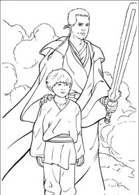 Fisă de colorat cu Razboiul stelelor de colorat p28