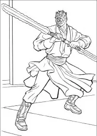 Fisă de colorat cu Razboiul stelelor de colorat p33