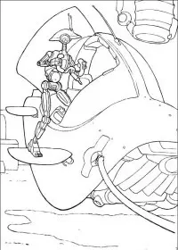 Fisă de colorat cu Razboiul stelelor de colorat p46