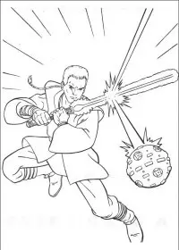 Fisă de colorat cu Razboiul stelelor de colorat p73