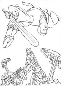 Fisă de colorat cu Razboiul stelelor de colorat p74