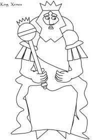 Fisă de colorat cu Regi medievali de colorat p15