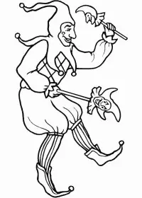 Fisă de colorat cu Regi medievali de colorat p21