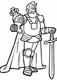 Fisă de colorat cu Regi medievali de colorat p27