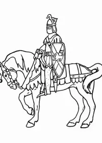 Fisă de colorat cu Regi medievali de colorat p28