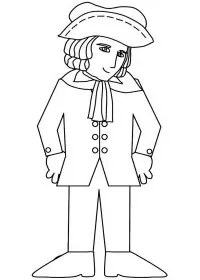 Fisă de colorat cu Regi medievali de colorat p34