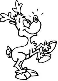 Fisă de colorat cu Renii lui mos craciun de colorat p03