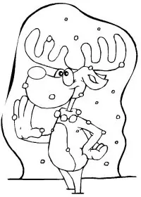 Fisă de colorat cu Renii lui mos craciun de colorat p04