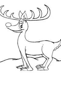 Fisă de colorat cu Renii lui mos craciun de colorat p06