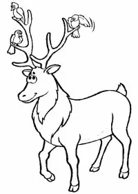 Fisă de colorat cu Renii lui mos craciun de colorat p09