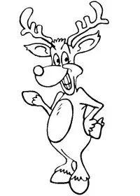 Fisă de colorat cu Renii lui mos craciun de colorat p11