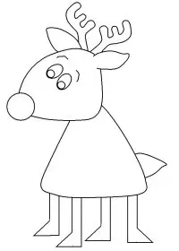 Fisă de colorat cu Renii lui mos craciun de colorat p12
