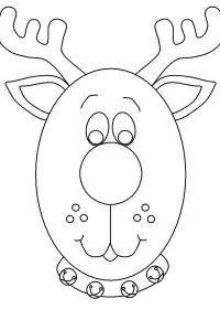 Fisă de colorat cu Renii lui mos craciun de colorat p13