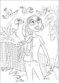 Fisă de colorat cu Rio de colorat p07