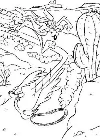 Fisă de colorat cu Road runner de colorat p04