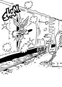 Fisă de colorat cu Road runner de colorat p09